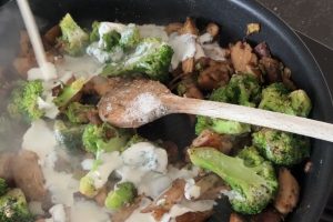 pasta met roomsaus stap 4