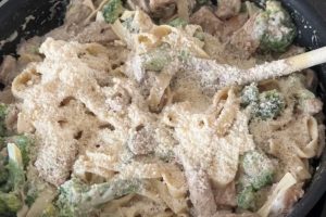 pasta met roomsaus stap 6