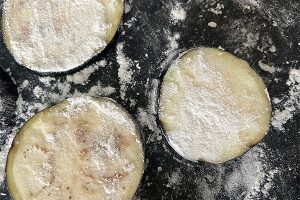 Aubergine met honing stap