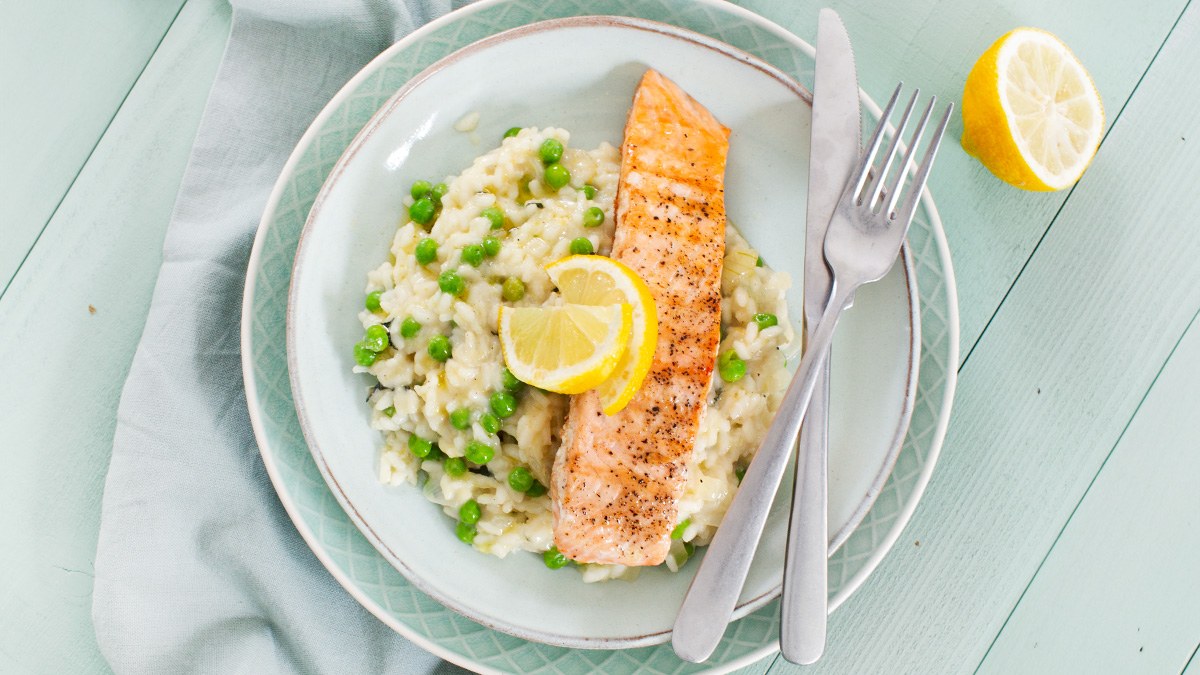 Risotto met zalm