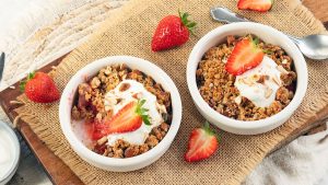 Aardbeien crumble ontbijt recept