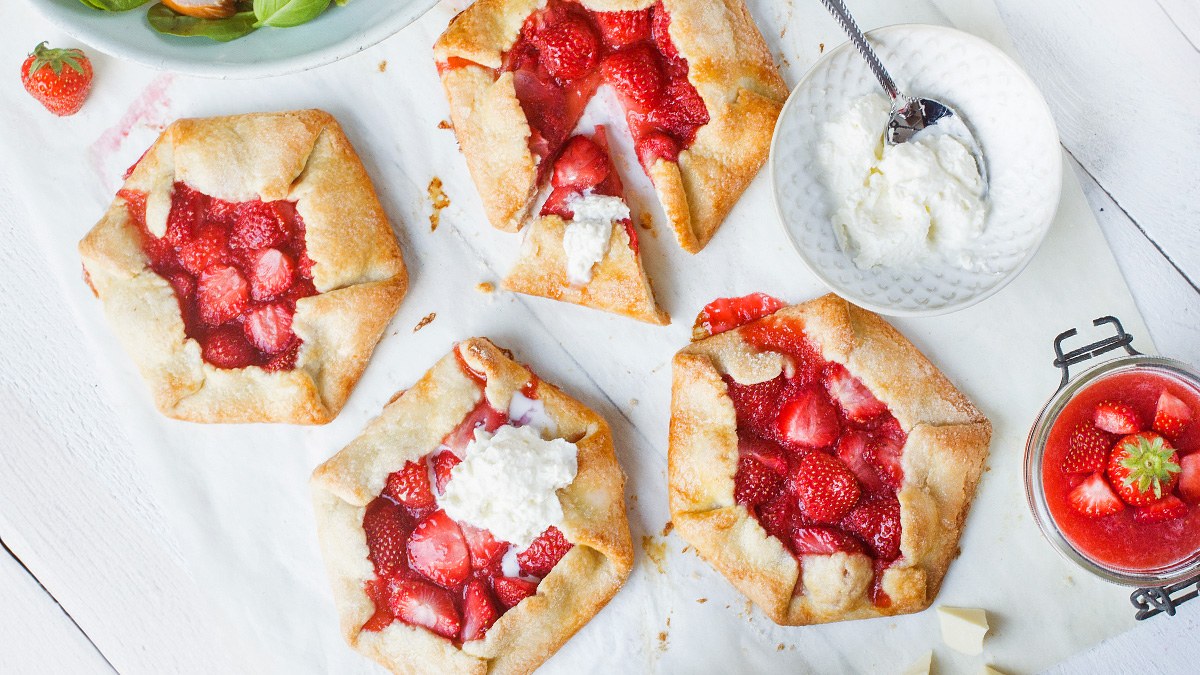 Mini galette met aardbeien