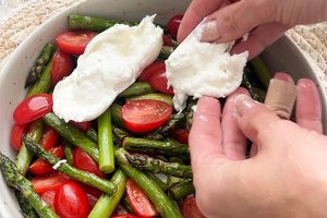 groene asperges met burrata salade stap 3
