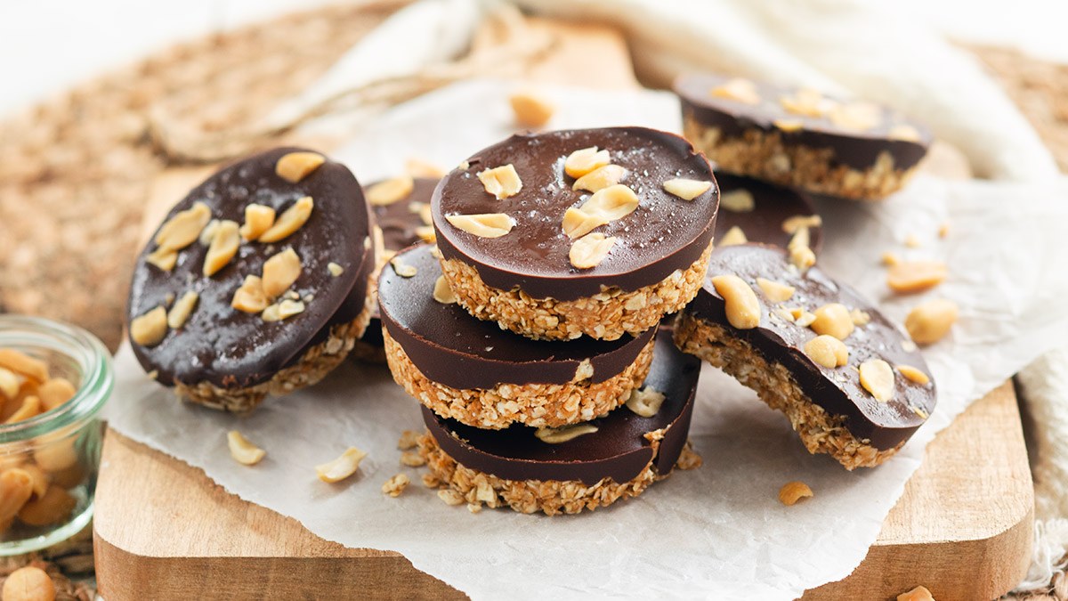 Havermout cups met chocolade