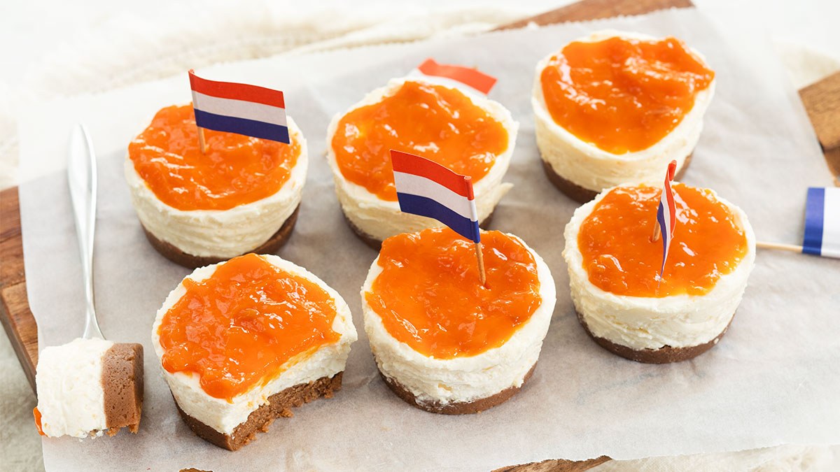 Mini oranje cheesecakes
