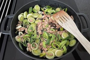 Ravioli ovenschotel met prei stap 1