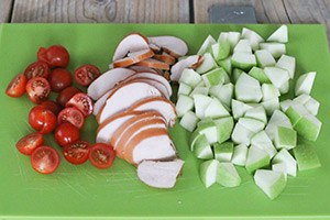 salade met gerookte kip stap 2