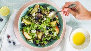 salade met blauwe bessen recept