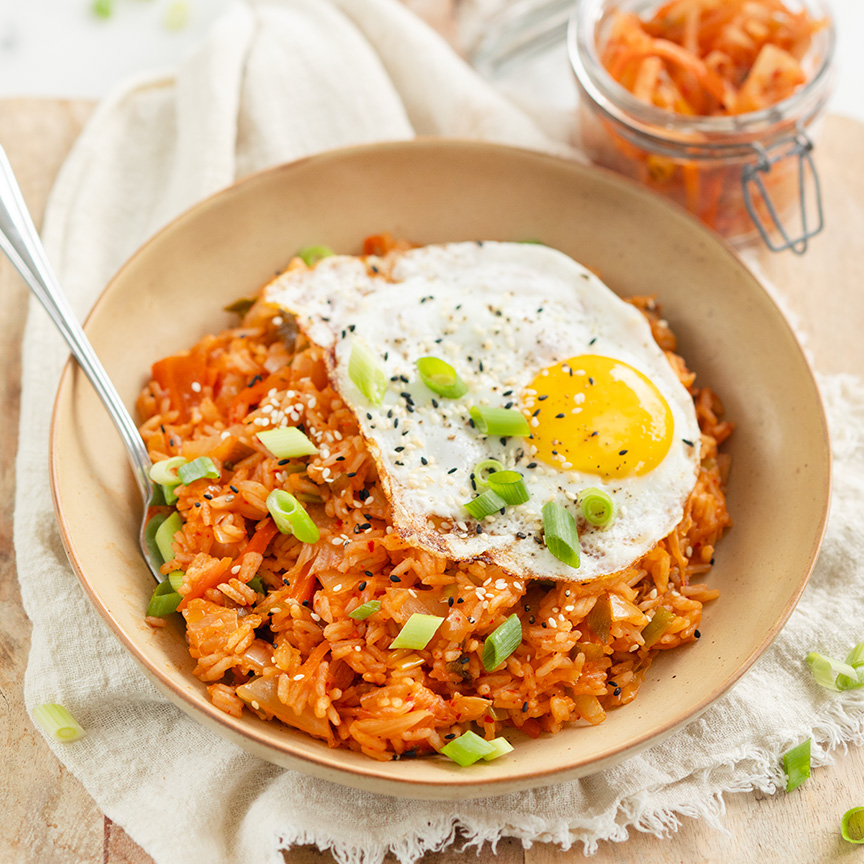 gebakken kimchi rijst maken