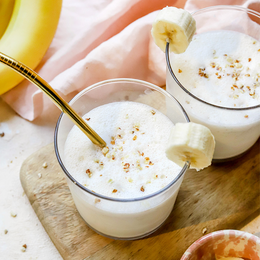 Lactosevrije vanille banaan milkshake maken