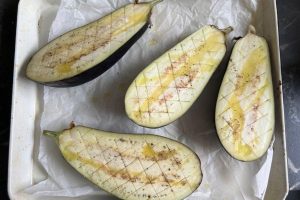 geroosterde aubergines uit de oven stap 2