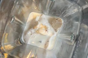 Lactosevrije vanille banaan milkshake stap 2