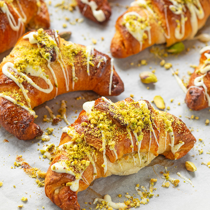 pistache croissants maken