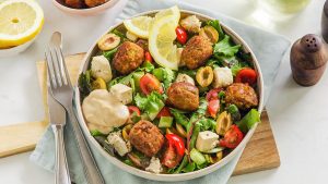 falafel salade maken