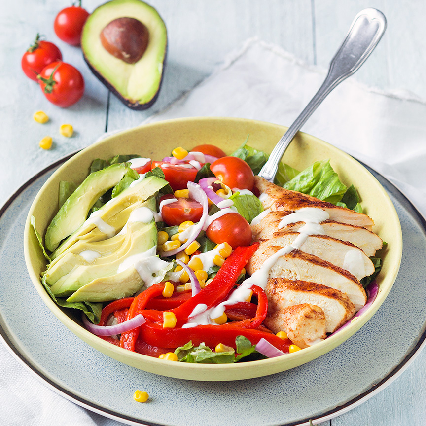 Kip fajita salade maken