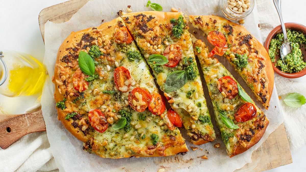 Pizza pesto