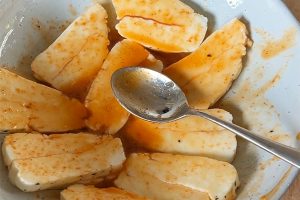 Halloumi wraps stap 2