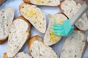 bruschetta met perzik stap 1