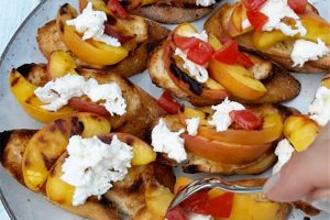 bruschetta met perzik stap 3