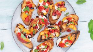 bruschetta met perzik maken