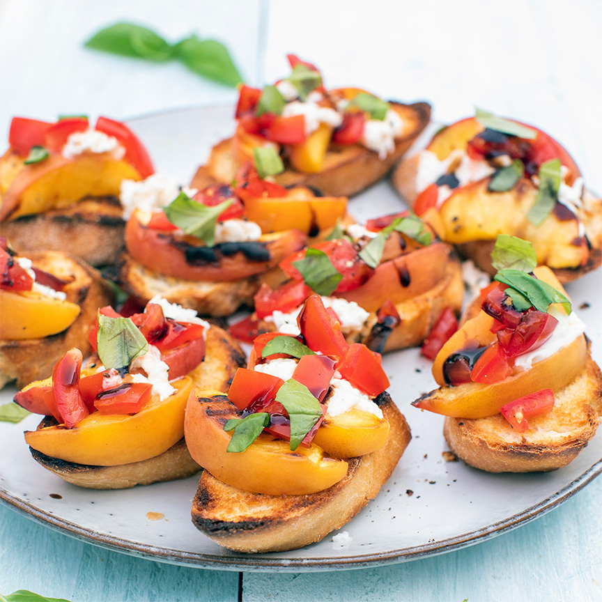 bruschetta met perzik recept