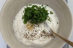 Cilbir Turkse eieren stap 1