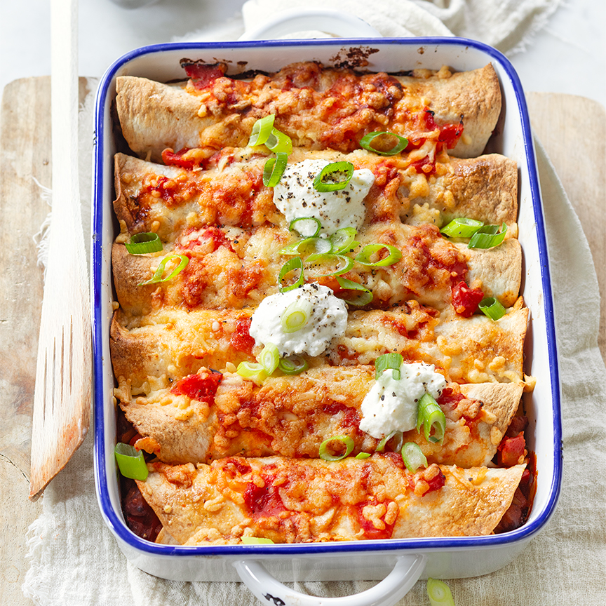 Enchiladas met kip maken