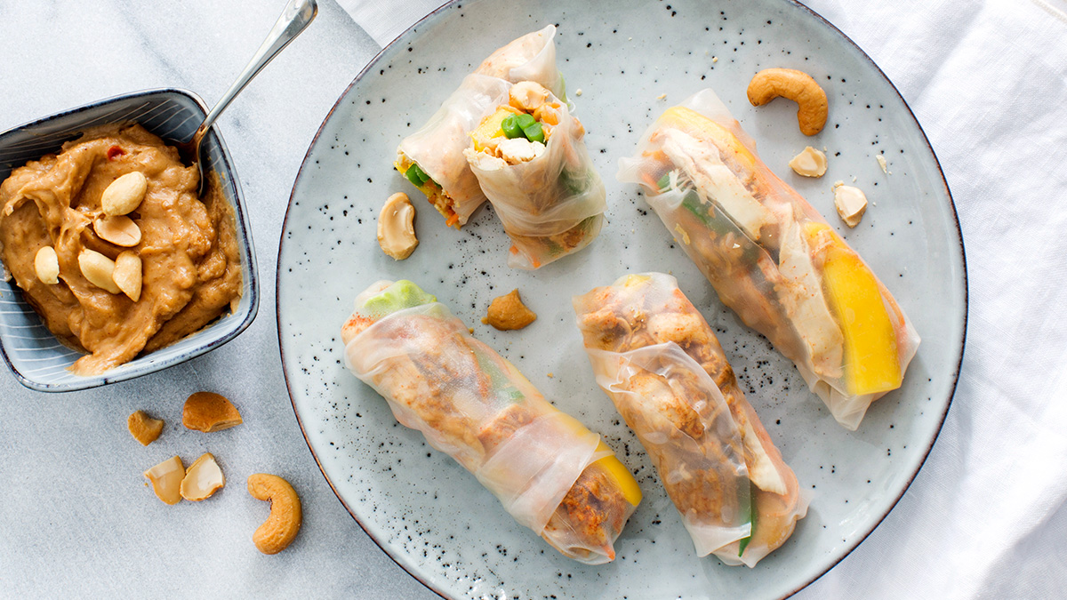 Verse springrolls met kip