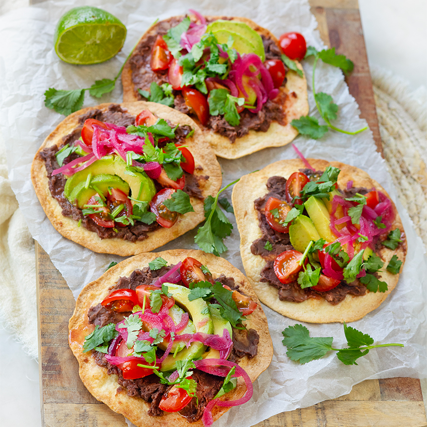 vegan tostada met avocado maken