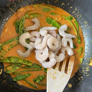 Curry met garnalen stap 3