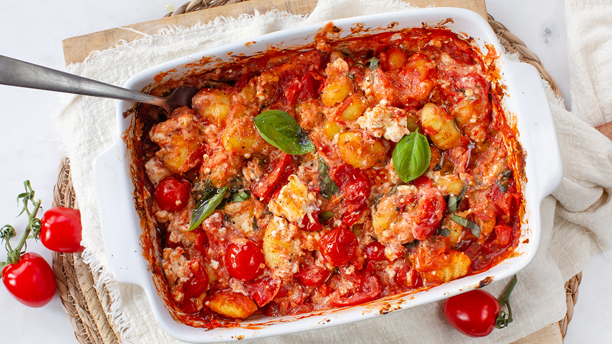 Gnocchi met feta uit de oven