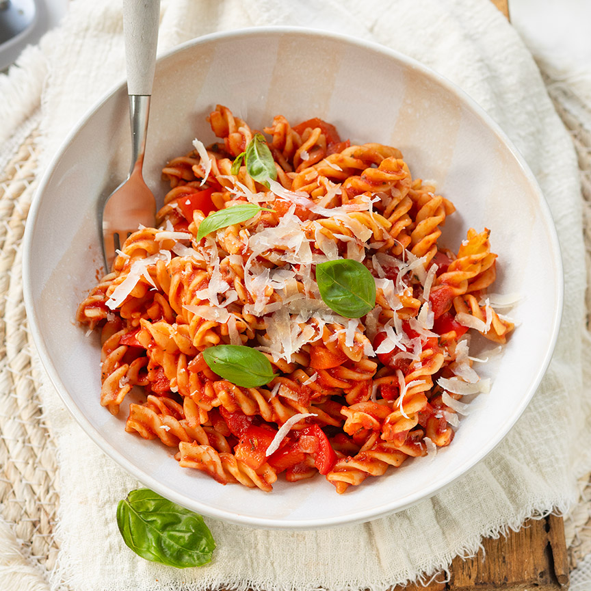 pasta rode saus maken