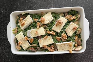Spinazie met brie uit de oven stap 3