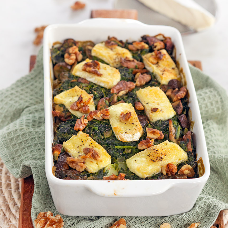 Spinazie met brie uit de oven maken