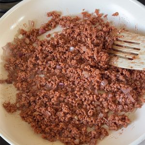 Tostadas met gehakt stap 1