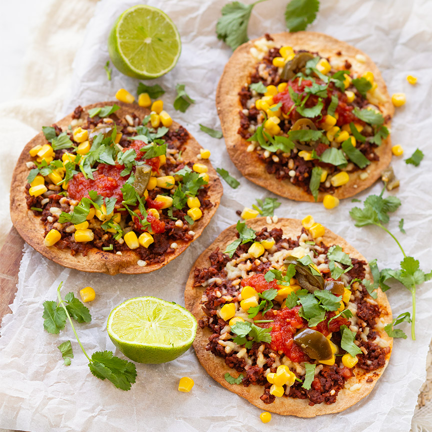 Tostadas met gehakt recept