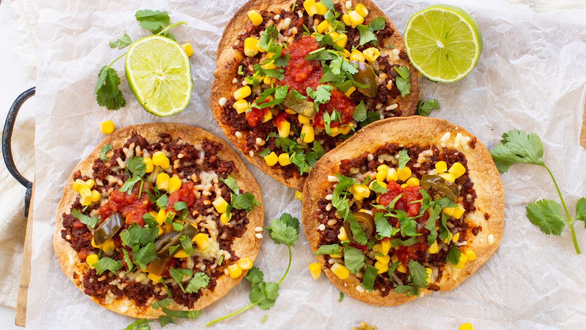 Tostadas met gehakt