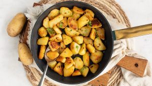 gebakken aardappels uit de pan recept
