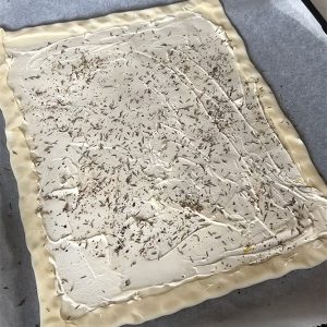 Plaattaart met brie stap 1