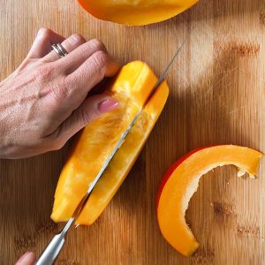 Pompoen met burrata stap 1