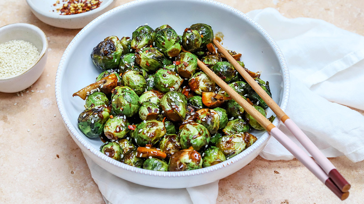 Oosterse spruitjes met teriyaki