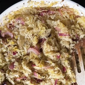 Zuurkool met appel en brie stap 3