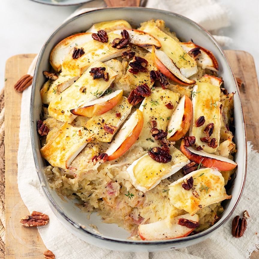 Zuurkool met appel en brie maken