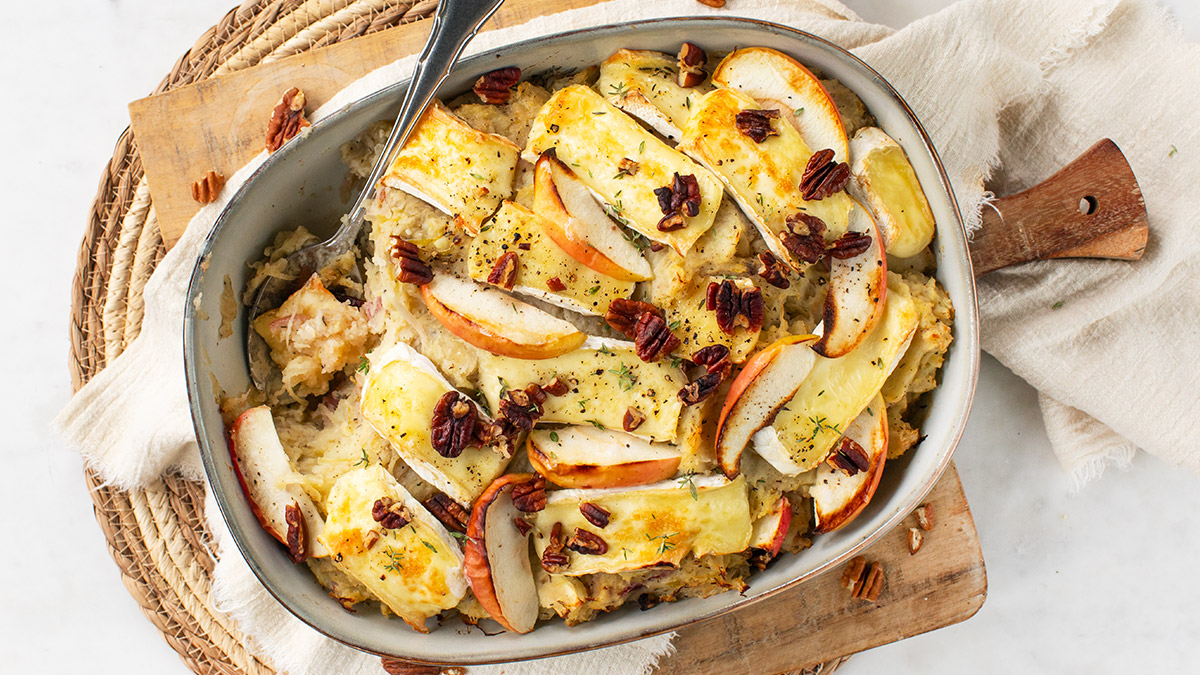 Zuurkool met appel en brie