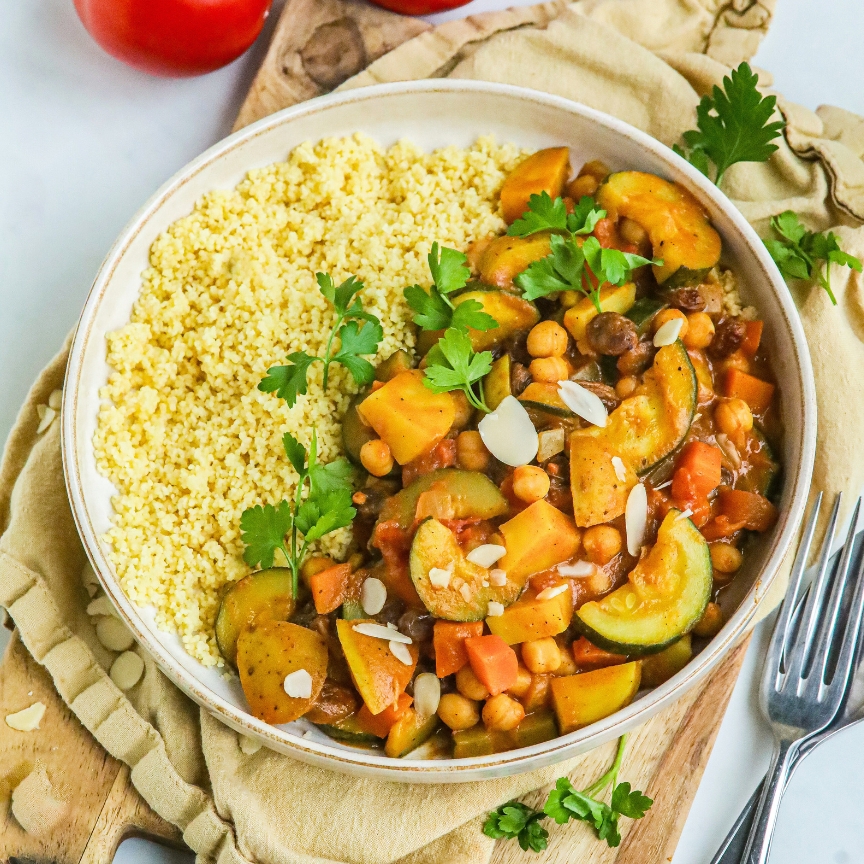 Marokkaanse groentestoof met kikkererwten 