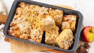 Appel kruimel cake recept