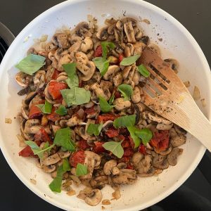 Orzo met champignons stap 2