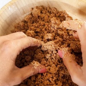 Speculaas crumble stap 4
