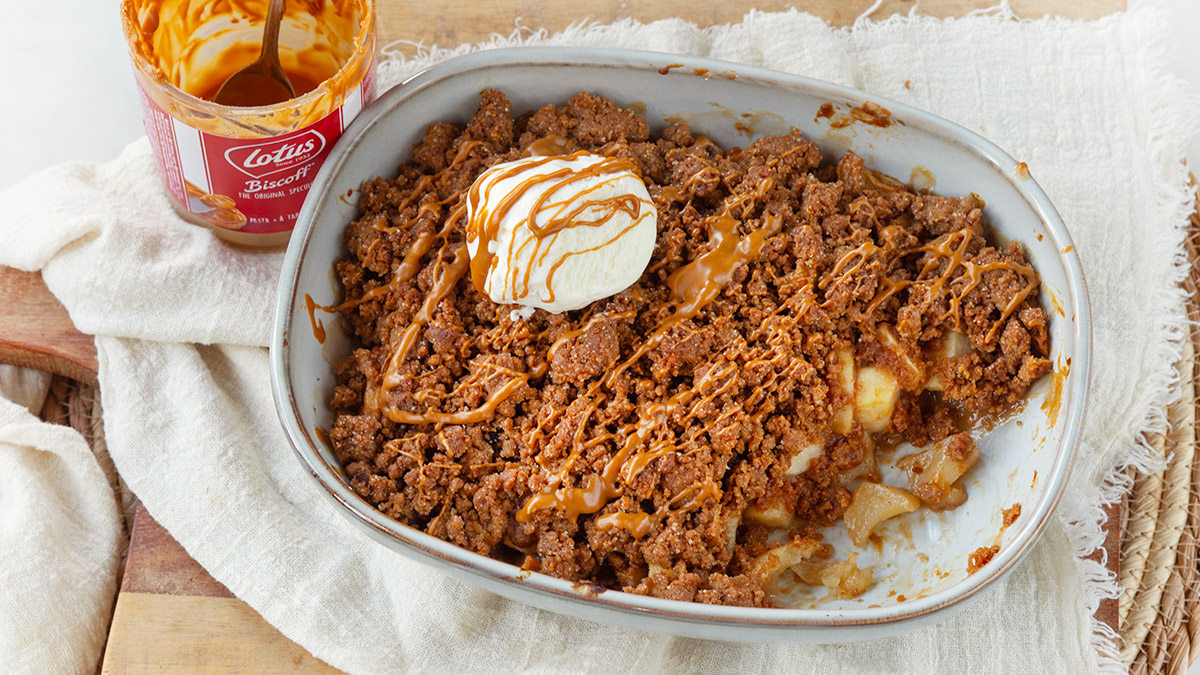 Speculaas crumble met appel