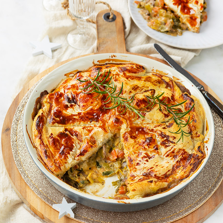 Romige groentestoof met bladerdeeg maken